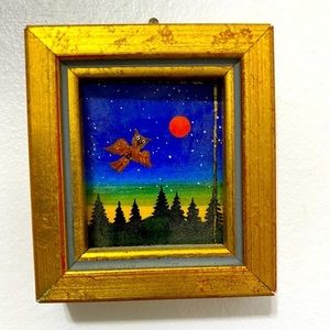 Owl in Mini Art 🖼 signed